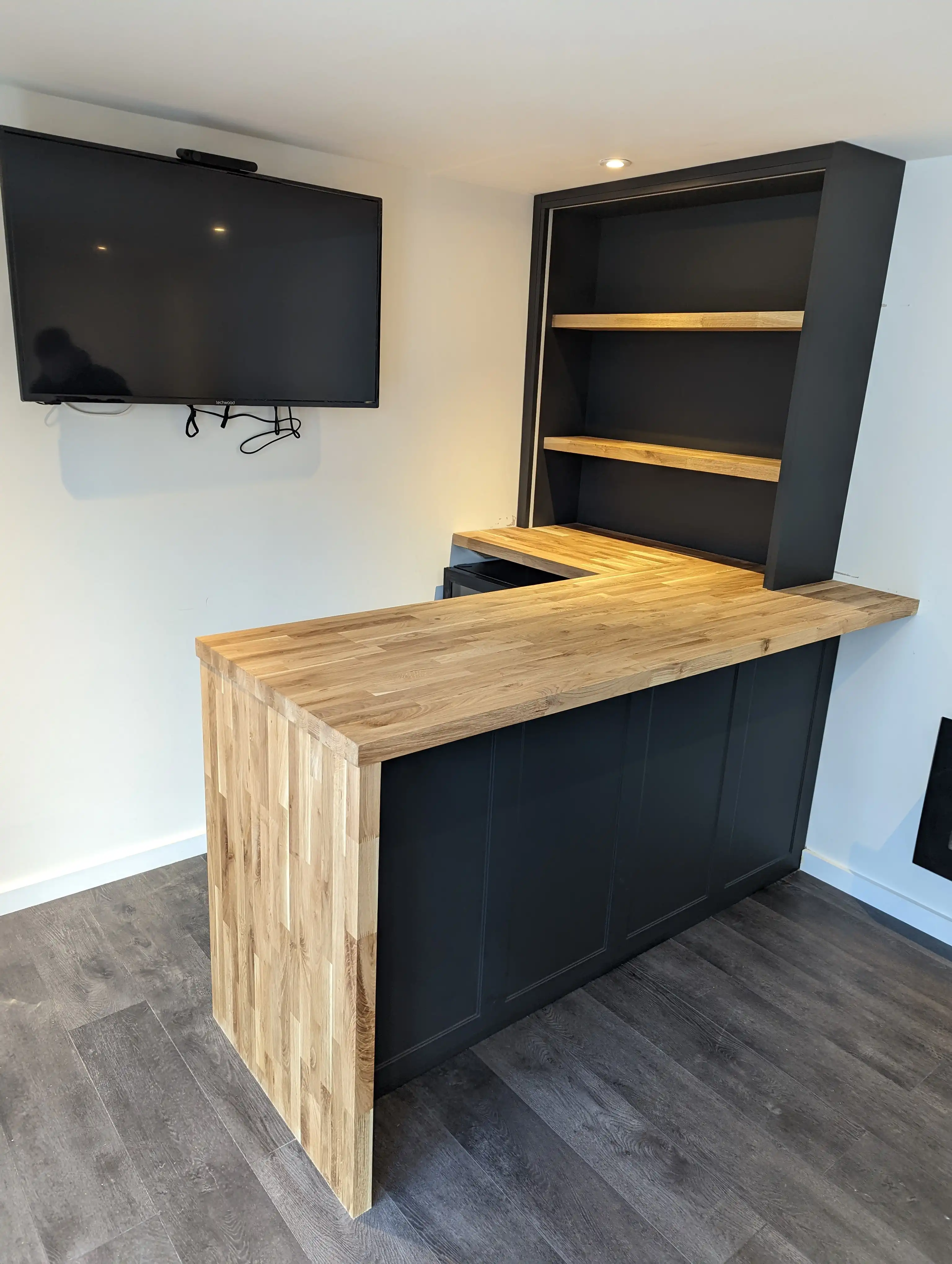 Examples of our company using joinery techniques to construct house extensions, bespoke furniture, wardrobes and media walls.
